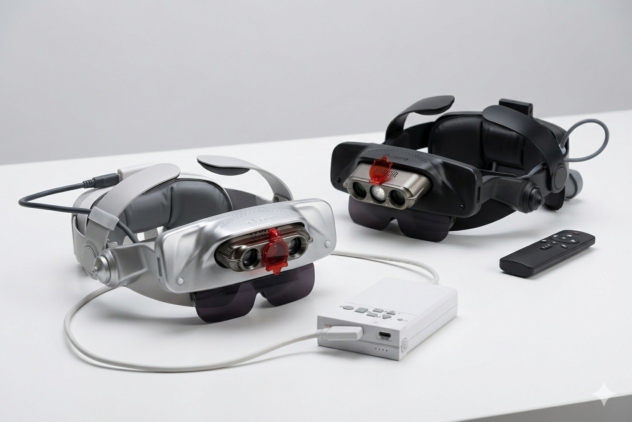 Head-mounted 3D Electronic Magnifier